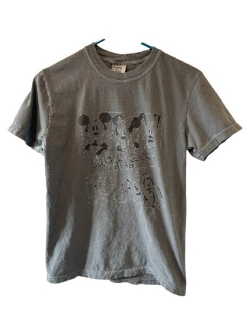 Comfort Colors Disney Graphic Tee Small Gray Garment Dyed